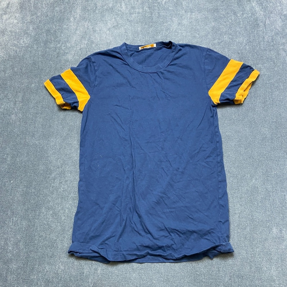 Golden by Tna Ringer T-Shirt Mens XS Navy Blue Short Sleeve Crew Neck Pullover